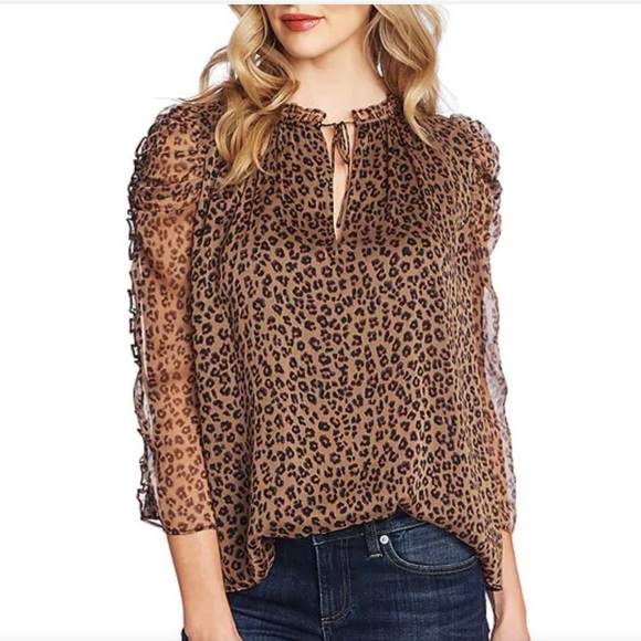 New, CeCe Leopard print top. - Picture 1 of 5